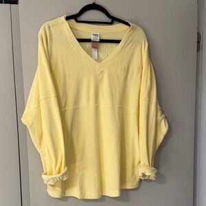 PINK Victoria's Secret Light Yellow Top